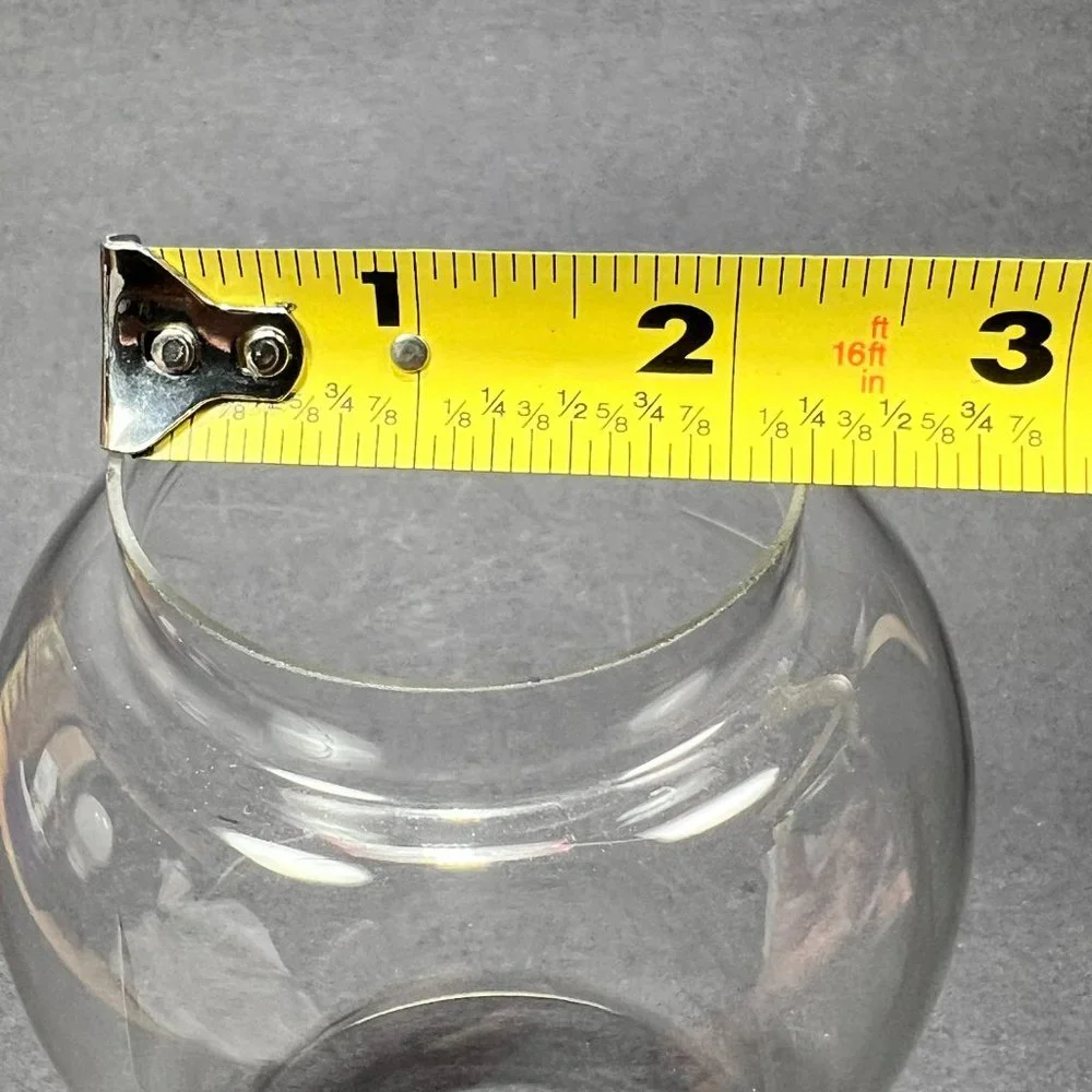 Vtg Princess House Hurricane Sconce Shade Chimney Clear Glass Etched Replacement